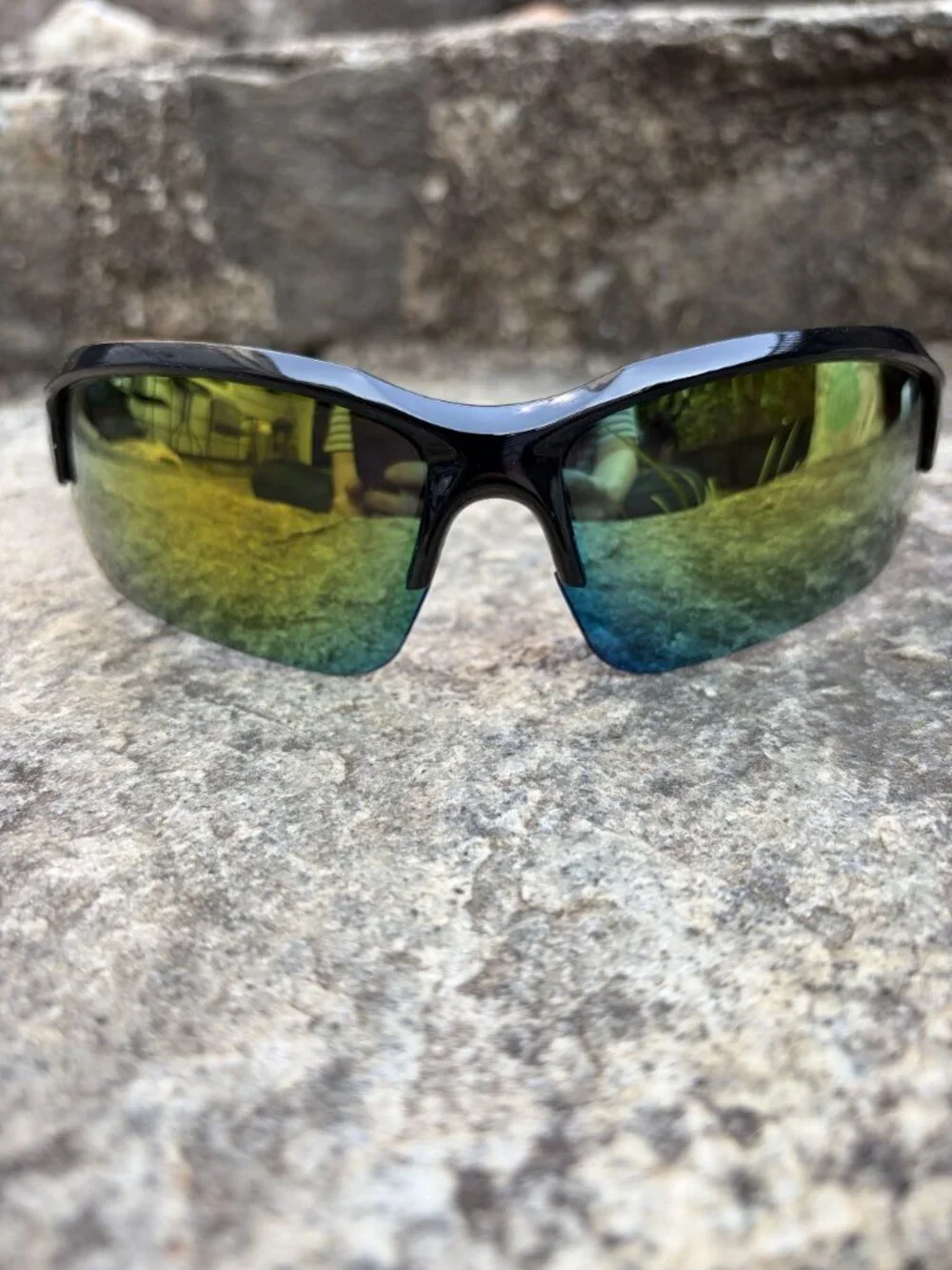 Y2K 00s Rave Wrap Sunglasses Sunset Ombre Festival Speed Dealer Shades NEW